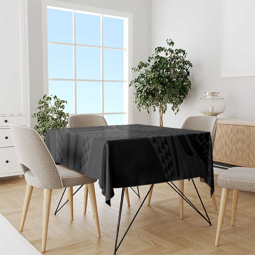 Hawaiian Kakau Art Tattoos Aquaman Style Tablecloth Black Version - Polynesian Pride