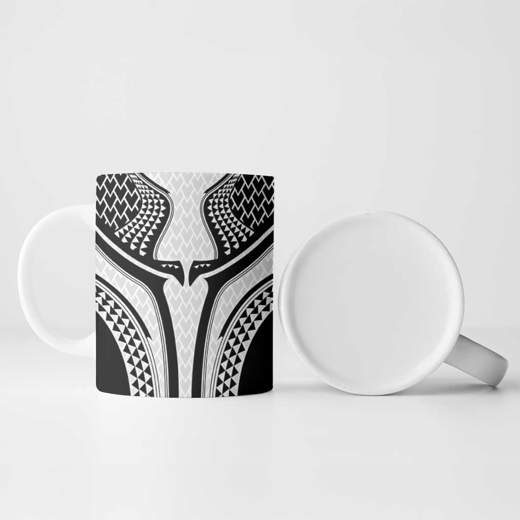 Hawaiian Kakau Art Tattoos Aquaman Style Ceramic Mug White Version - Polynesian Pride