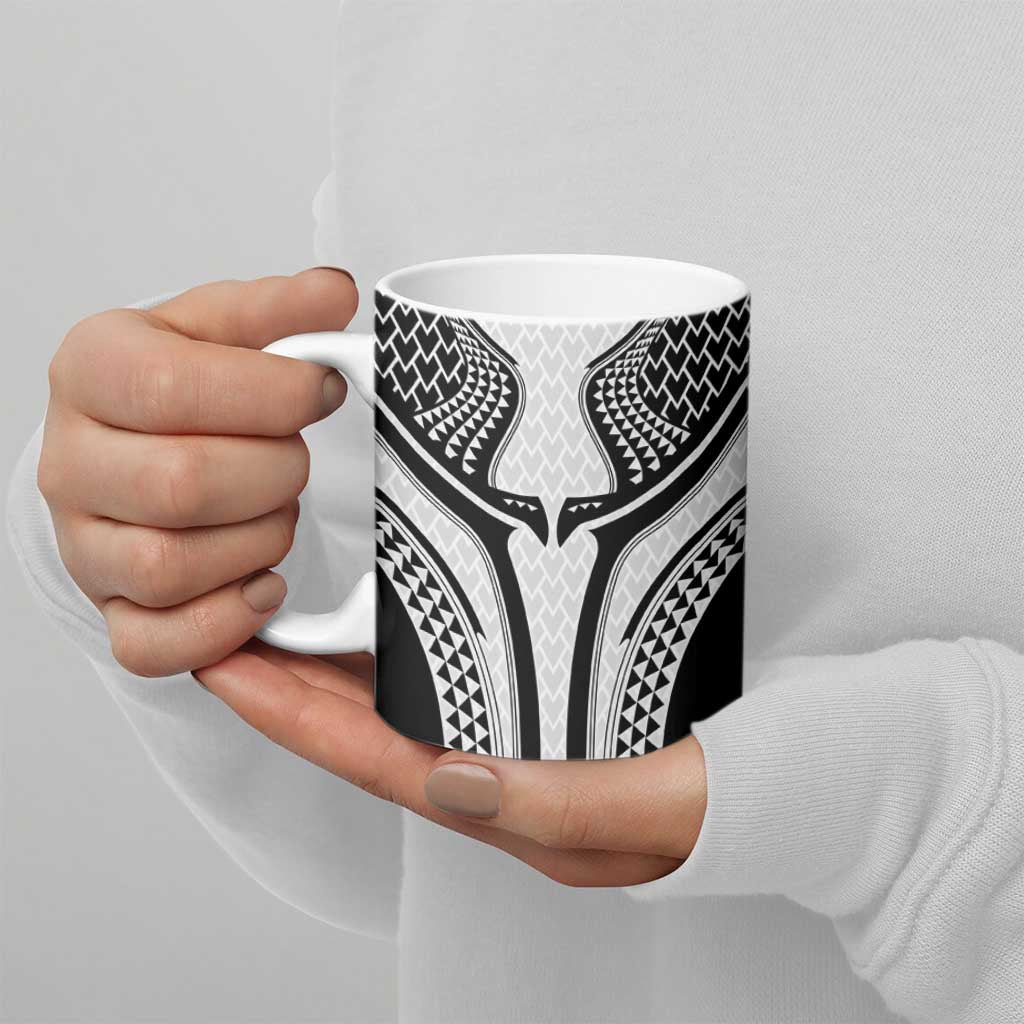 Hawaiian Kakau Art Tattoos Aquaman Style Ceramic Mug White Version - Polynesian Pride