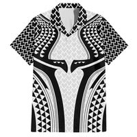 Hawaiian Kakau Art Tattoos Aquaman Style Family Matching Off The Shoulder Long Sleeve Dress and Hawaiian Shirt White Version LT03 Dad's Shirt - Short Sleeve White - Polynesian Pride