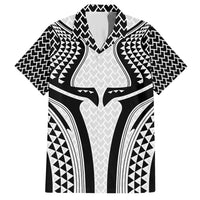 Hawaiian Kakau Art Tattoos Aquaman Style Family Matching Short Sleeve Bodycon Dress and Hawaiian Shirt White Version LT03 Dad's Shirt - Short Sleeve White - Polynesian Pride