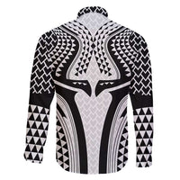 Hawaiian Kakau Art Tattoos Aquaman Style Family Matching Short Sleeve Bodycon Dress and Hawaiian Shirt White Version LT03 - Polynesian Pride