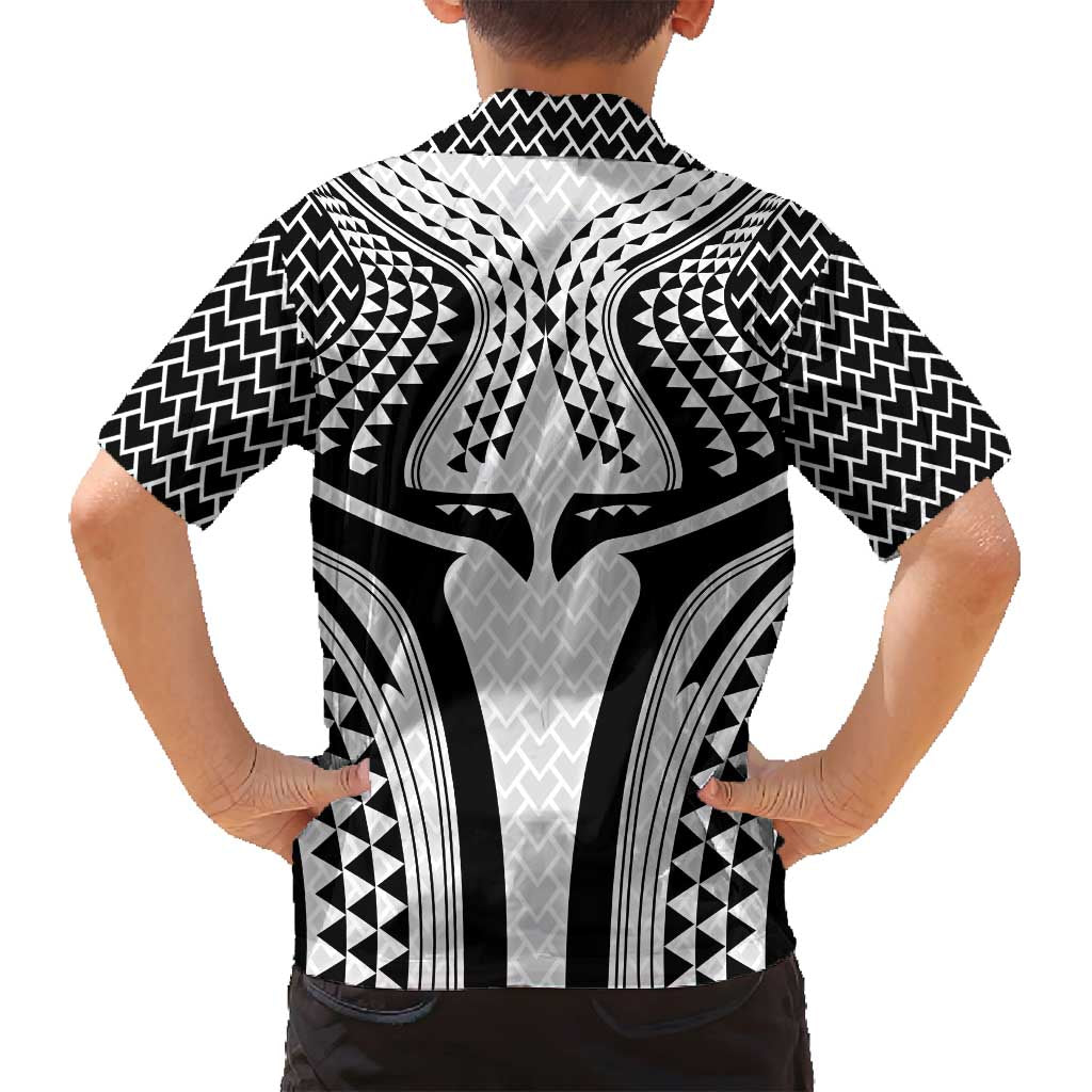 Hawaiian Kakau Art Tattoos Aquaman Style Family Matching Summer Maxi Dress and Hawaiian Shirt White Version LT03 - Polynesian Pride