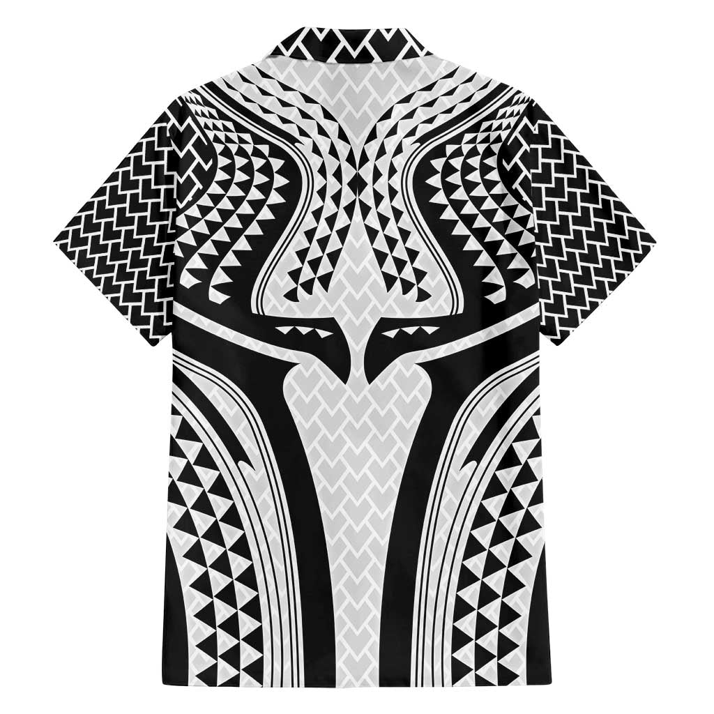 Hawaiian Kakau Art Tattoos Aquaman Style Family Matching Summer Maxi Dress and Hawaiian Shirt White Version LT03 - Polynesian Pride