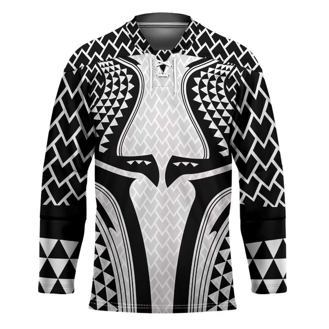 Hawaiian Kakau Art Tattoos Aquaman Style Hockey Jersey White Version - Polynesian Pride