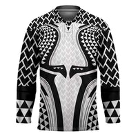 Hawaiian Kakau Art Tattoos Aquaman Style Hockey Jersey White Version - Polynesian Pride