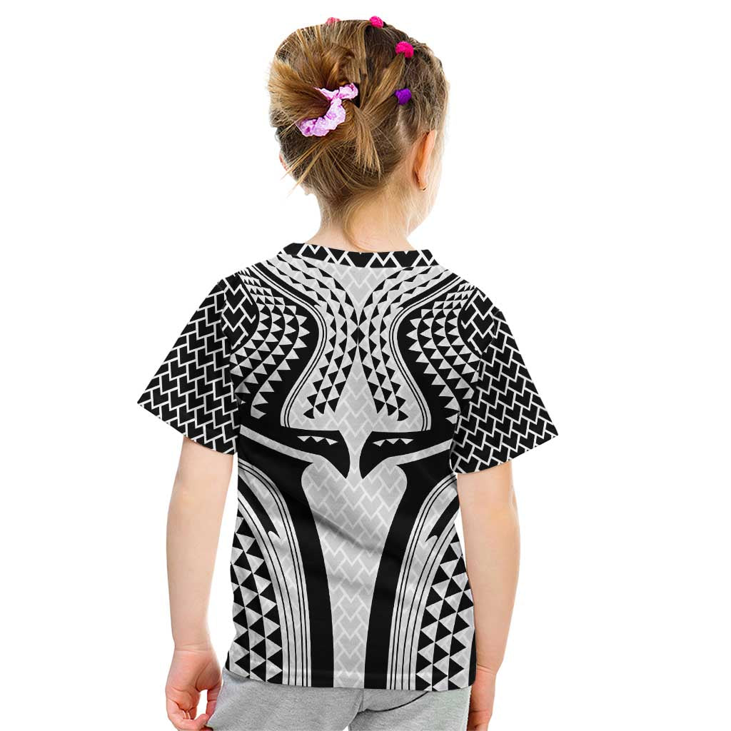 Hawaiian Kakau Art Tattoos Aquaman Style Kid T Shirt White Version - Polynesian Pride