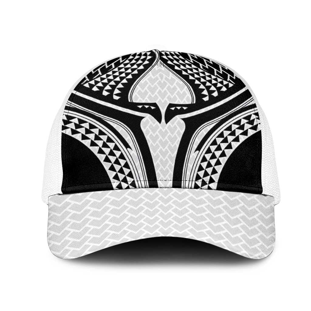Hawaiian Kakau Art Tattoos Aquaman Style Mesh Trucker Cap White Version - Polynesian Pride