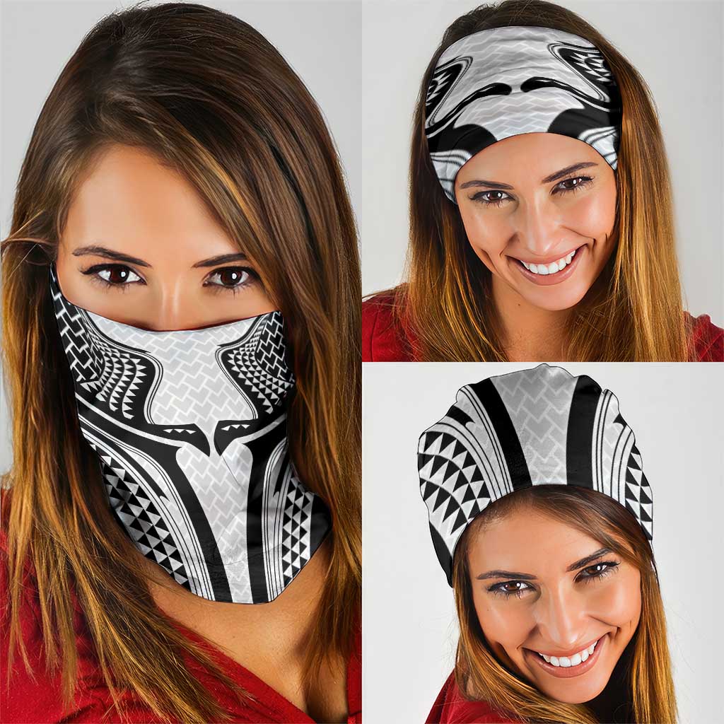 Hawaiian Kakau Art Tattoos Aquaman Style Neck Gaiter White Version - Polynesian Pride