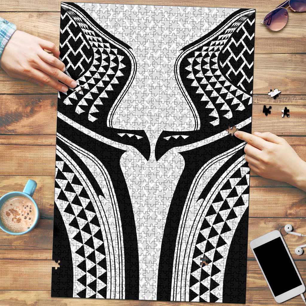 Hawaiian Kakau Art Tattoos Aquaman Style Puzzle White Version LT03 White - Polynesian Pride