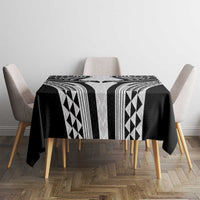 Hawaiian Kakau Art Tattoos Aquaman Style Tablecloth White Version - Polynesian Pride