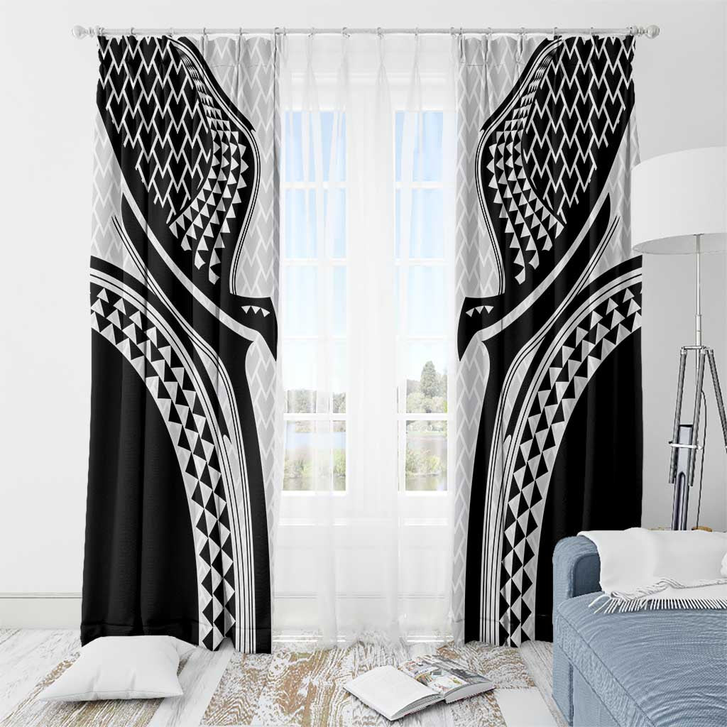Hawaiian Kakau Art Tattoos Aquaman Style Window Curtain White Version - Polynesian Pride
