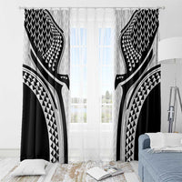 Hawaiian Kakau Art Tattoos Aquaman Style Window Curtain White Version - Polynesian Pride