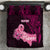 Custom Polynesia Breast Cancer Bedding Set Butterfly and Flowers Ribbon Maori Tattoo Ethnic Black Style LT03 Black - Polynesian Pride