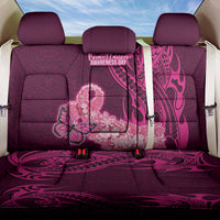 Polynesia Breast Cancer Back Car Seat Cover Butterfly and Flowers Ribbon Maori Tattoo Ethnic Pink Style LT03 One Size Pink - Polynesian Pride
