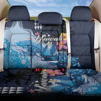 Hawaiian Honu Honi Ihu Back Car Seat Cover With Plumeria and Kakau Art Pattern