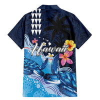 Hawaiian Honu Honi Ihu Family Matching Mermaid Dress and Hawaiian Shirt With Plumeria and Kakau Art Pattern LT03 - Polynesian Pride