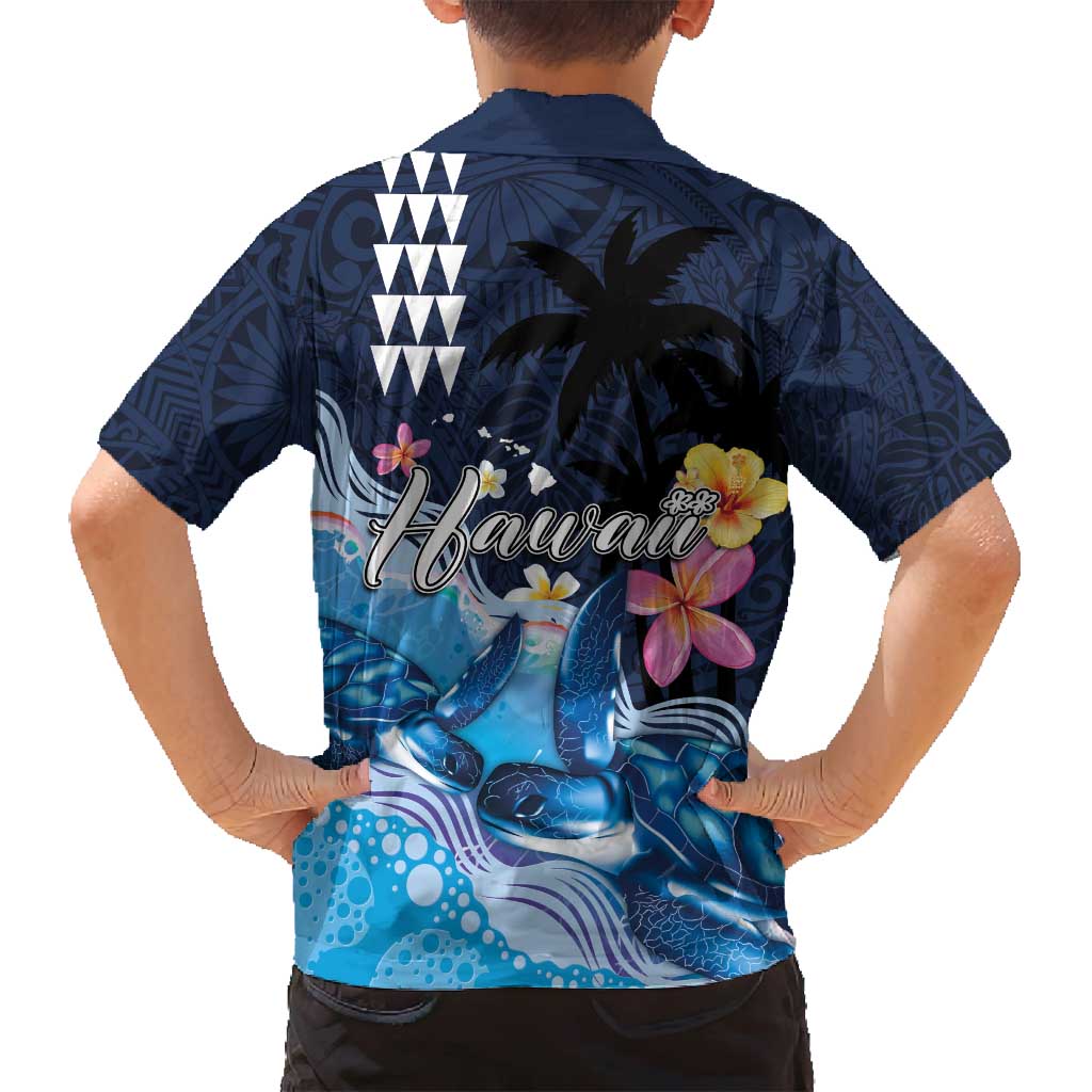 Hawaiian Honu Honi Ihu Family Matching Off Shoulder Maxi Dress and Hawaiian Shirt With Plumeria and Kakau Art Pattern LT03 - Polynesian Pride