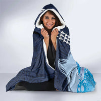Hawaiian Honu Honi Ihu Hooded Blanket With Plumeria and Kakau Art Pattern LT03 - Polynesian Pride