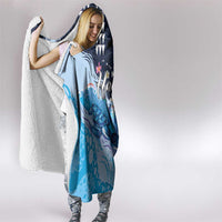 Hawaiian Honu Honi Ihu Hooded Blanket With Plumeria and Kakau Art Pattern LT03 - Polynesian Pride