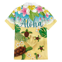 Aloha Turtle Family on The Beach Hawaiian Shirt with Hawaiian Colorful Plumeria LT03 - Polynesian Pride