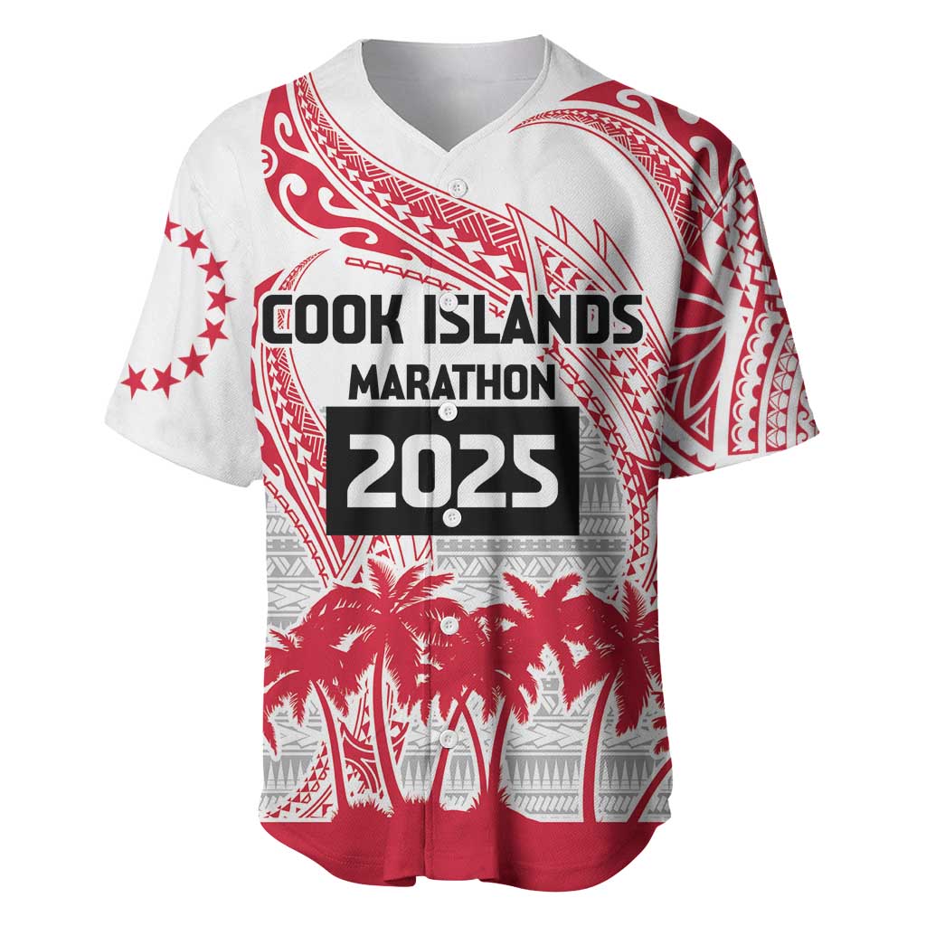 Cook Islands Marathon 2025-Pursuit in Paradise Baseball Jersey Red Color LT03 Red - Polynesian Pride