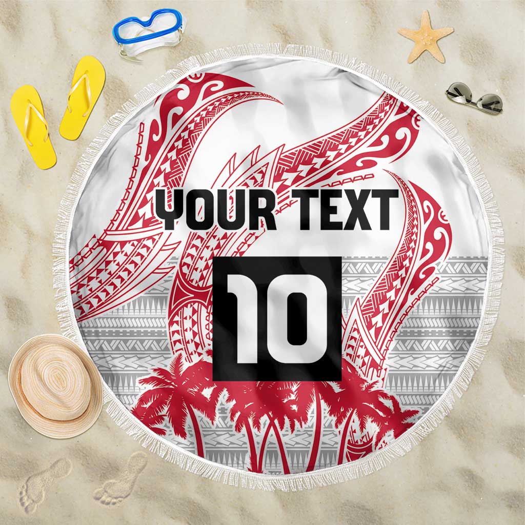 Cook Islands Marathon 2025-Pursuit in Paradise Beach Blanket Red Color LT03 One Size 150cm Red - Polynesian Pride