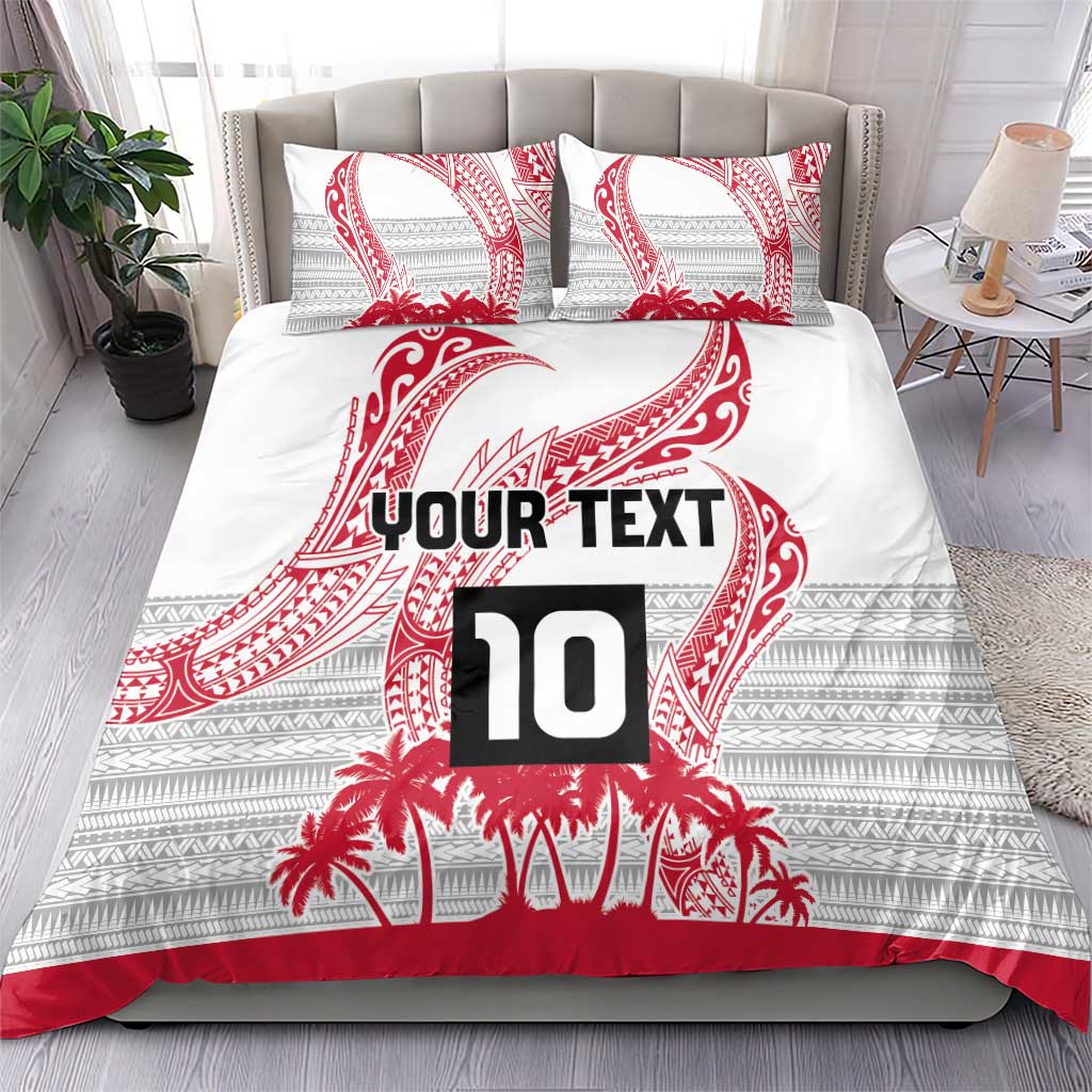 Cook Islands Marathon 2025-Pursuit in Paradise Bedding Set Red Color LT03 - Polynesian Pride