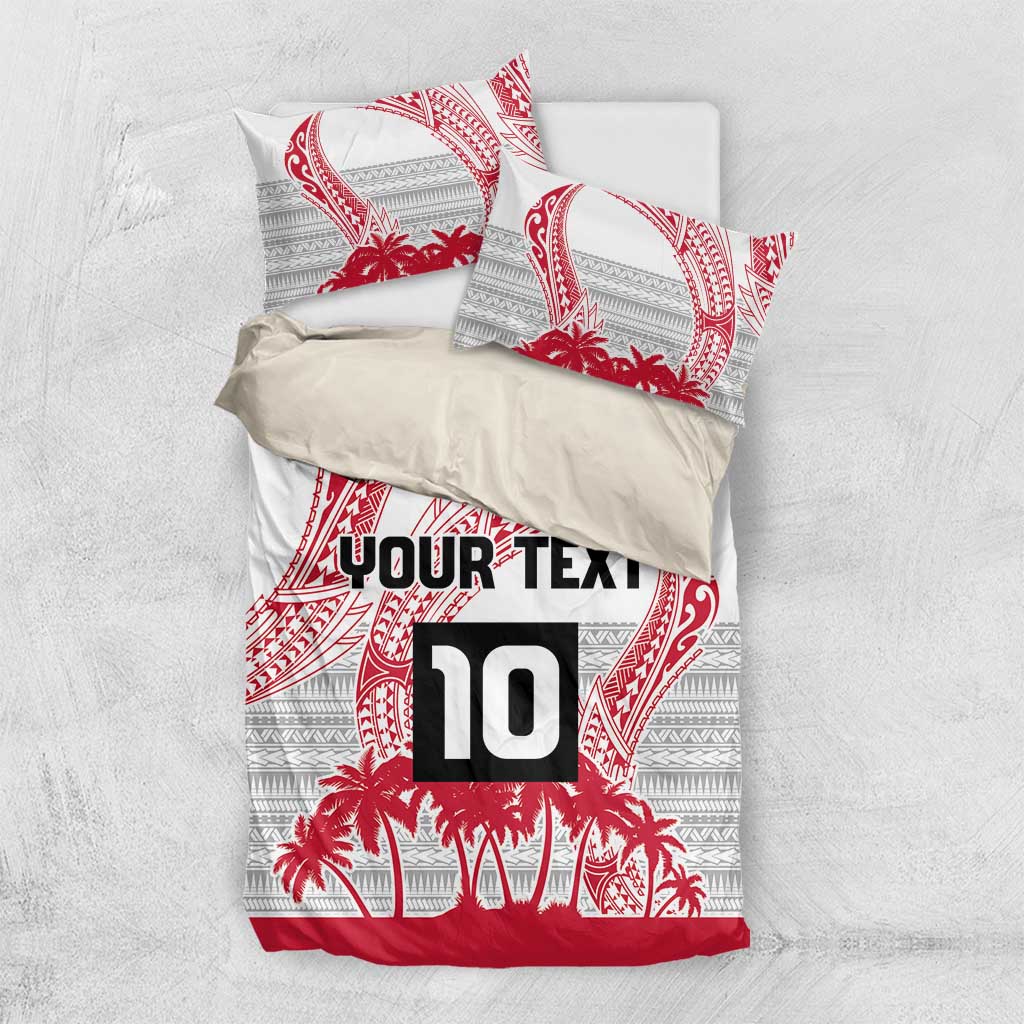Cook Islands Marathon 2025-Pursuit in Paradise Bedding Set Red Color LT03 US Twin 172cm x 218cm Red - Polynesian Pride