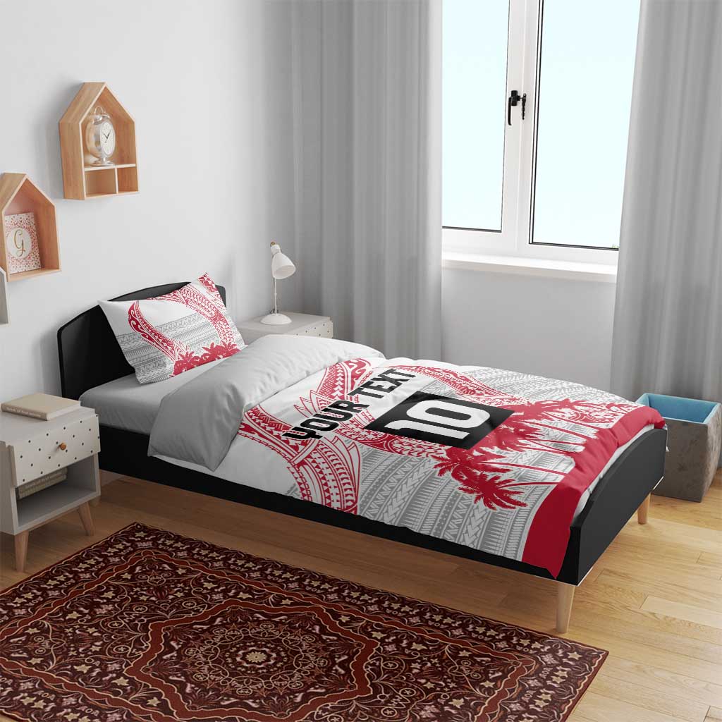 Cook Islands Marathon 2025-Pursuit in Paradise Bedding Set Red Color LT03 - Polynesian Pride