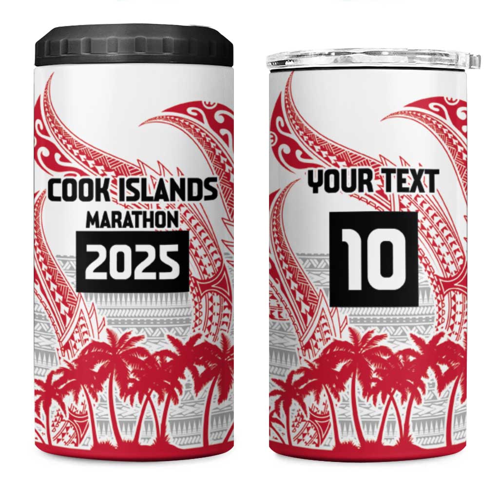 Cook Islands Marathon 2025-Pursuit in Paradise 4 in 1 Can Cooler Tumbler Red Color LT03 One Size: 16 oz Red - Polynesian Pride