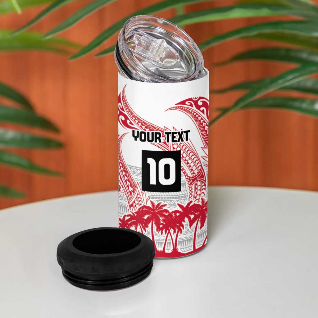 Cook Islands Marathon 2025-Pursuit in Paradise 4 in 1 Can Cooler Tumbler Red Color LT03 - Polynesian Pride