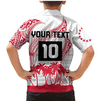 Cook Islands Marathon 2025-Pursuit in Paradise Family Matching Mermaid Dress and Hawaiian Shirt Red Color LT03 - Polynesian Pride