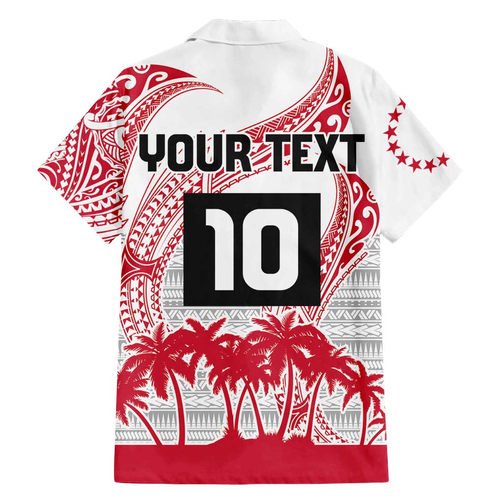 Cook Islands Marathon 2025-Pursuit in Paradise Family Matching Off Shoulder Short Dress and Hawaiian Shirt Red Color LT03 - Polynesian Pride