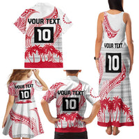 Cook Islands Marathon 2025-Pursuit in Paradise Family Matching Tank Maxi Dress and Hawaiian Shirt Red Color LT03 - Polynesian Pride