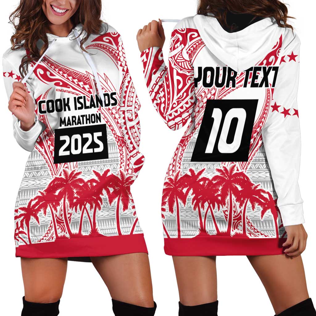 Cook Islands Marathon 2025-Pursuit in Paradise Hoodie Dress Red Color LT03 - Polynesian Pride