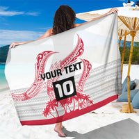Cook Islands Marathon 2025-Pursuit in Paradise Sarong Red Color LT03 One Size 44 x 66 inches Red - Polynesian Pride