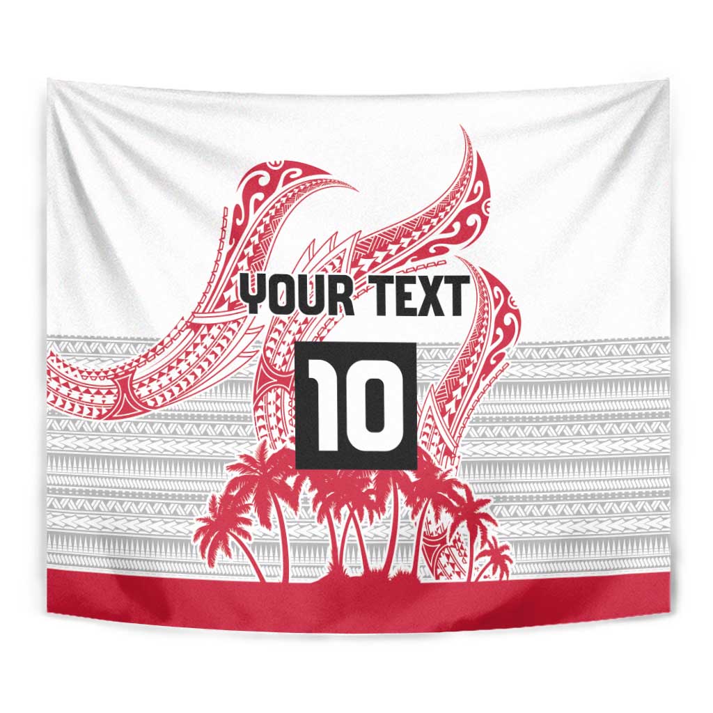 Cook Islands Marathon 2025-Pursuit in Paradise Tapestry Red Color LT03 - Polynesian Pride