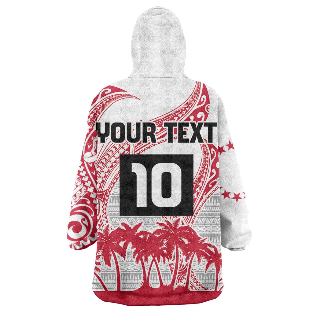 Cook Islands Marathon 2025-Pursuit in Paradise Wearable Blanket Hoodie Red Color LT03 - Polynesian Pride
