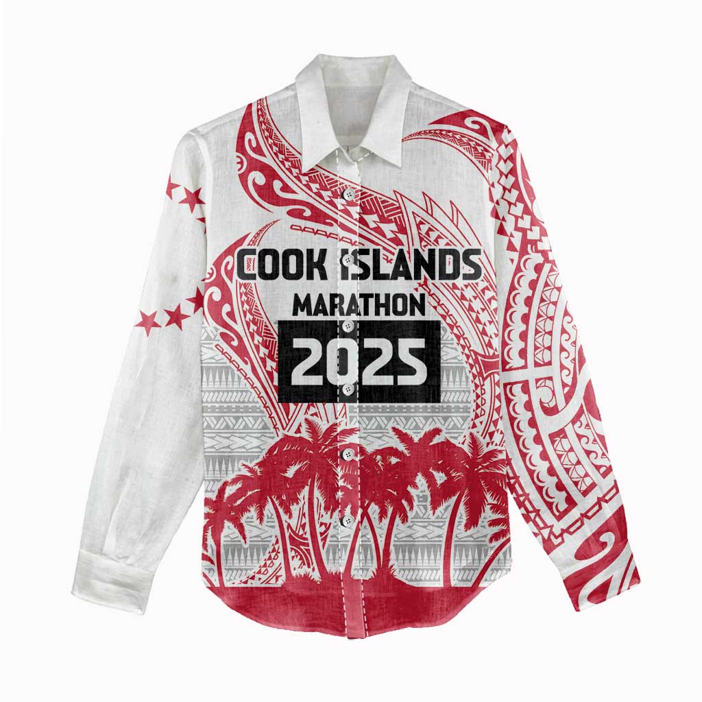 Cook Islands Marathon 2025-Pursuit in Paradise Women Casual Shirt Red Color LT03 - Polynesian Pride