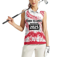 Cook Islands Marathon 2025-Pursuit in Paradise Women Sleeveless Polo Shirt Red Color LT03 - Polynesian Pride