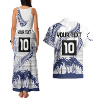 Cook Islands Marathon 2025-Pursuit in Paradise Couples Matching Tank Maxi Dress and Hawaiian Shirt Blue Color LT03 - Polynesian Pride