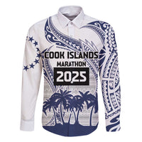 Cook Islands Marathon 2025-Pursuit in Paradise Family Matching Long Sleeve Bodycon Dress and Hawaiian Shirt Blue Color LT03 Dad's Shirt - Long Sleeve Blue - Polynesian Pride