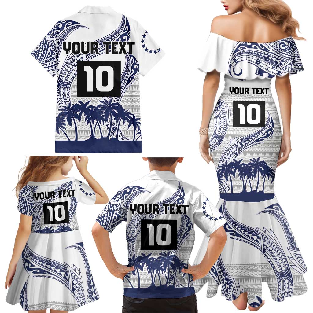 Cook Islands Marathon 2025-Pursuit in Paradise Family Matching Mermaid Dress and Hawaiian Shirt Blue Color LT03 - Polynesian Pride