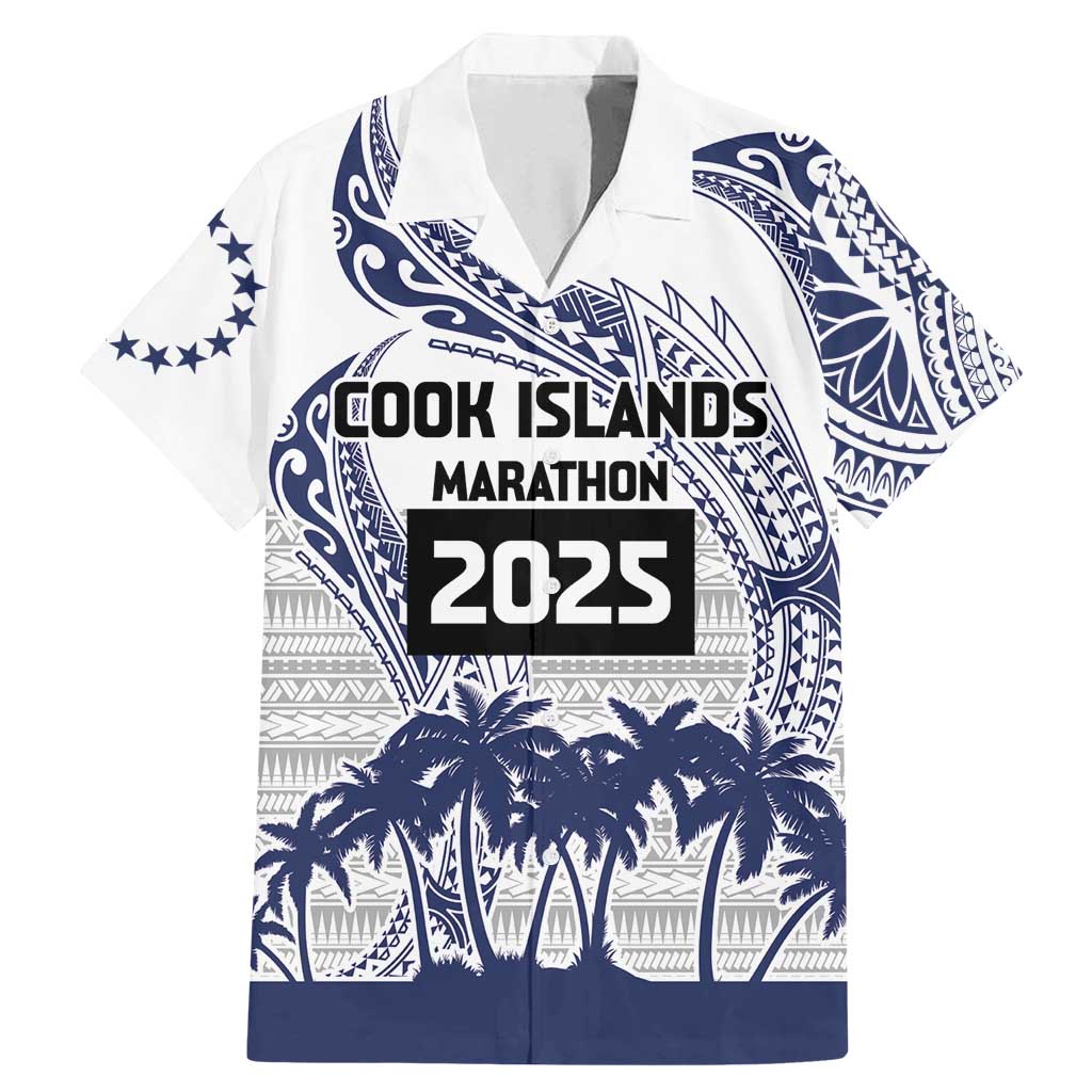 Cook Islands Marathon 2025-Pursuit in Paradise Family Matching Mermaid Dress and Hawaiian Shirt Blue Color LT03 Dad's Shirt - Short Sleeve Blue - Polynesian Pride