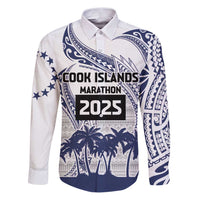 Cook Islands Marathon 2025-Pursuit in Paradise Family Matching Puletasi and Hawaiian Shirt Blue Color LT03 Dad's Shirt - Long Sleeve Blue - Polynesian Pride