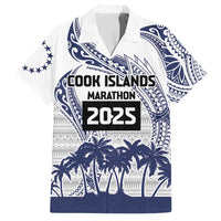 Cook Islands Marathon 2025-Pursuit in Paradise Family Matching Short Sleeve Bodycon Dress and Hawaiian Shirt Blue Color LT03 Dad's Shirt - Short Sleeve Blue - Polynesian Pride