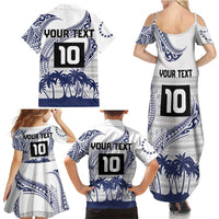 Cook Islands Marathon 2025-Pursuit in Paradise Family Matching Summer Maxi Dress and Hawaiian Shirt Blue Color LT03 - Polynesian Pride