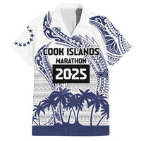 Cook Islands Marathon 2025-Pursuit in Paradise Family Matching Summer Maxi Dress and Hawaiian Shirt Blue Color LT03 Dad's Shirt - Short Sleeve Blue - Polynesian Pride