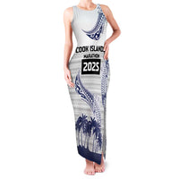 Cook Islands Marathon 2025-Pursuit in Paradise Family Matching Tank Maxi Dress and Hawaiian Shirt Blue Color LT03 Mom's Dress Blue - Polynesian Pride